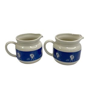 Lot Of 2 Vintage Morton Salt Creamer Jugs Pitchers